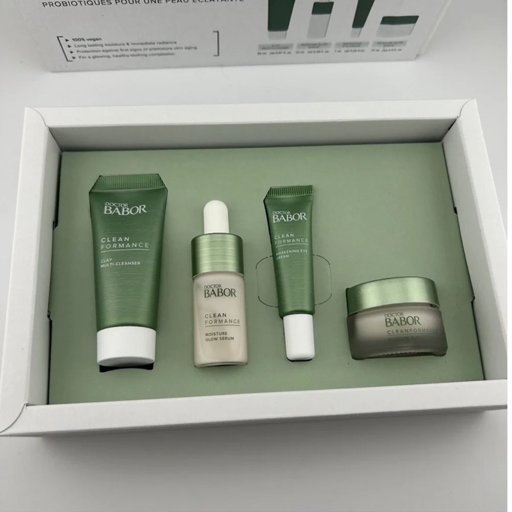 NIB Babor Cleanformance Pre- & Probiotic Moisture Glow Routine Travel Set - Picture 3 of 9